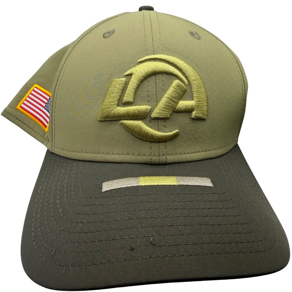 Los Angeles Rams NFL New Era 39THIRTY Salute to Service Hat Olive Green